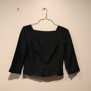 Ann Taylor Silk Square Neckline Blouse